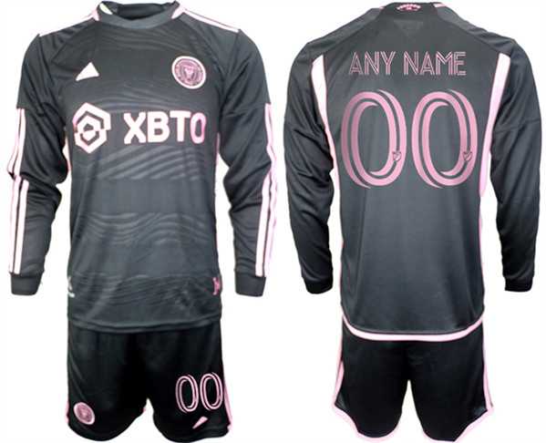 Men's Inter Miami CF Custom 2023-24 Black Away Soccer Jersey Suit,We sell and wholesale Men's Inter Miami CF Custom 2023-24 Black Away Soccer Jersey Suit on line form chian!